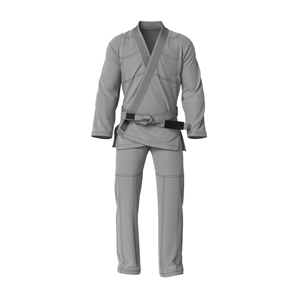 brazilian jiu jitsu gi kimono light-gray High-Performance Custom BJJ Gi | Team Uniforms - Image 1