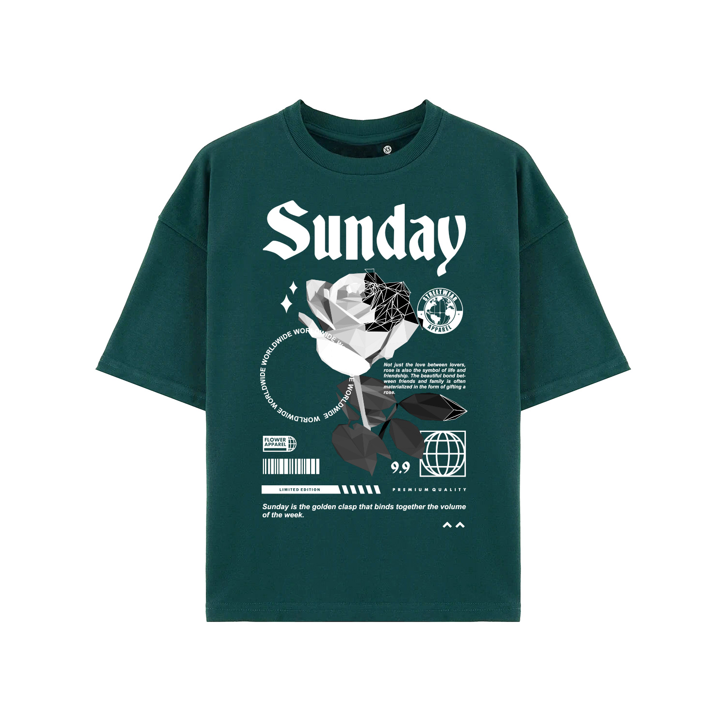 green-oversize-tshirt-front Professional OEM Custom Oversized T-Shirts - Image 1